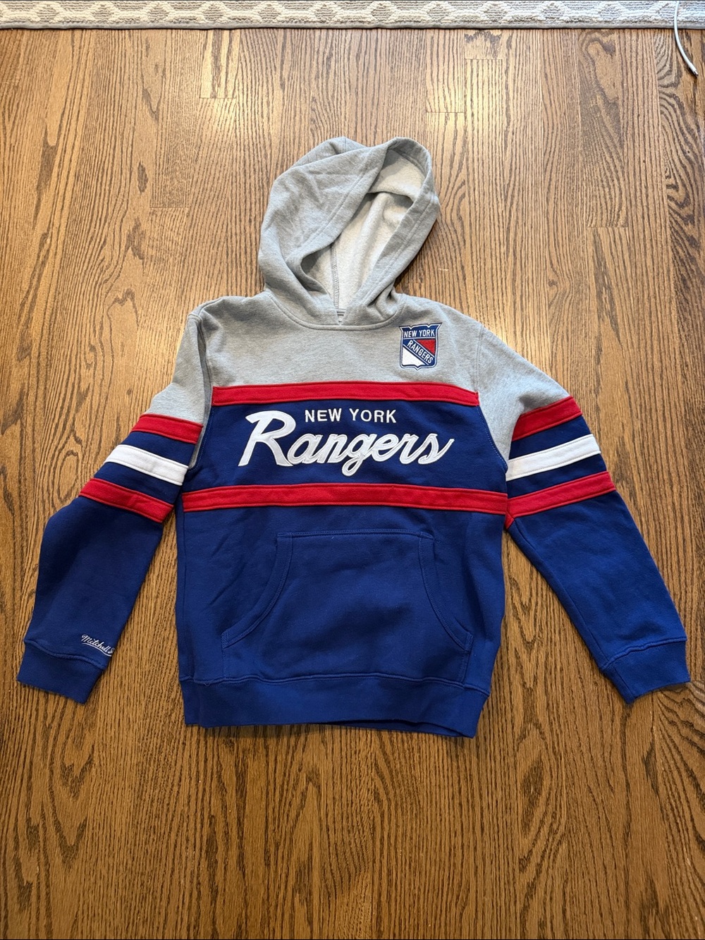 Kids Hooded Pullover - Blue & Gray